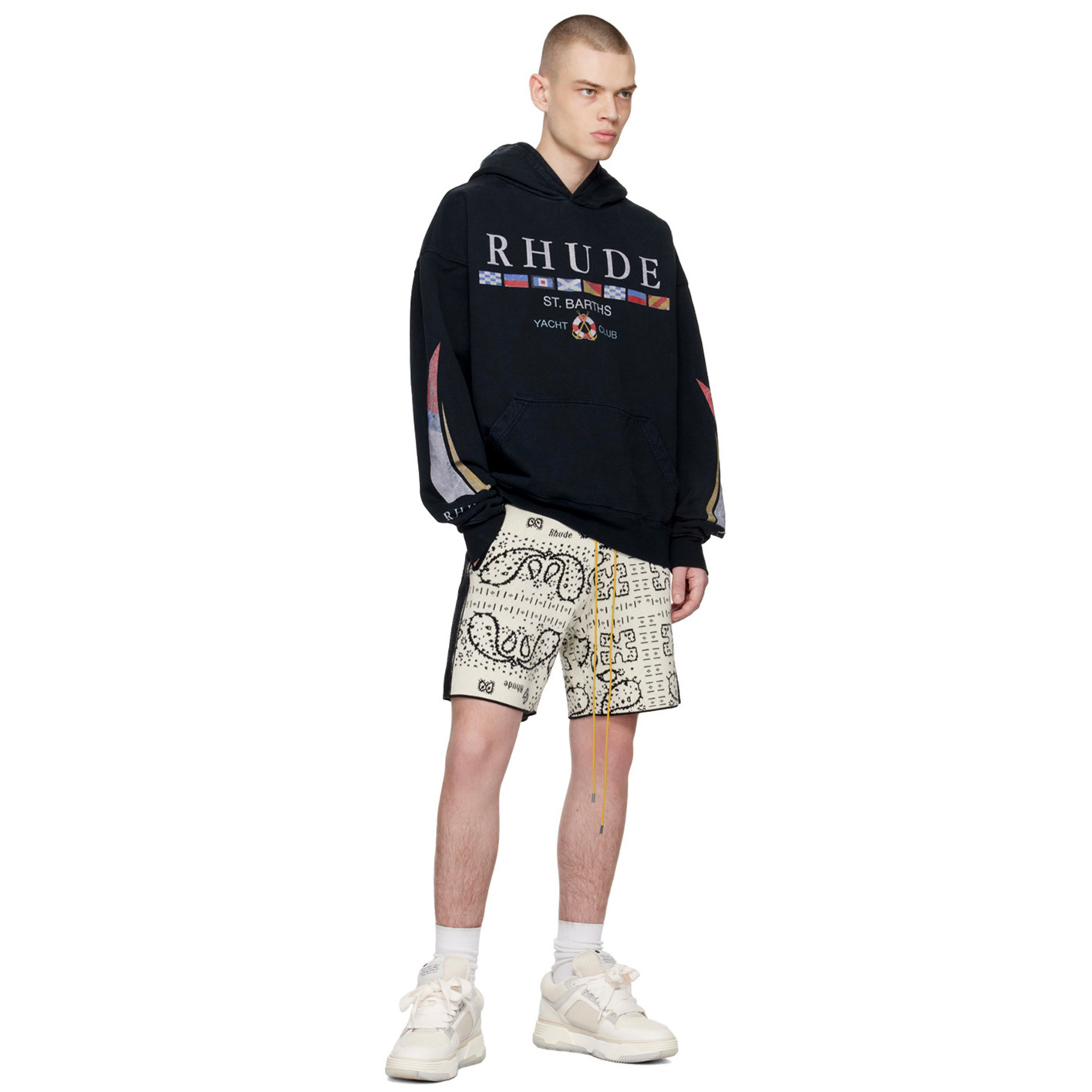 designer short rhude shorts summer fashion beach pants men high quality sport wear white green pants mens short US Size S-XL