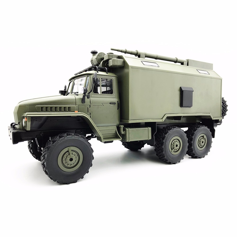 Ural 1/16 2.4G 6Wd Rc Car Rock Crawler Command Communication Vehicle military truck Rtr Toy Auto Army Cars