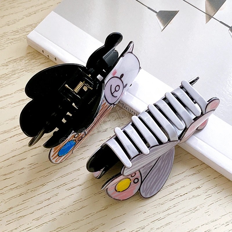 Exquisite New Style 8.5cm Cute Cartoon Bear Hair Claw Clips Headdre For Women Girls Acrylic Sweet Hairpins Accessories