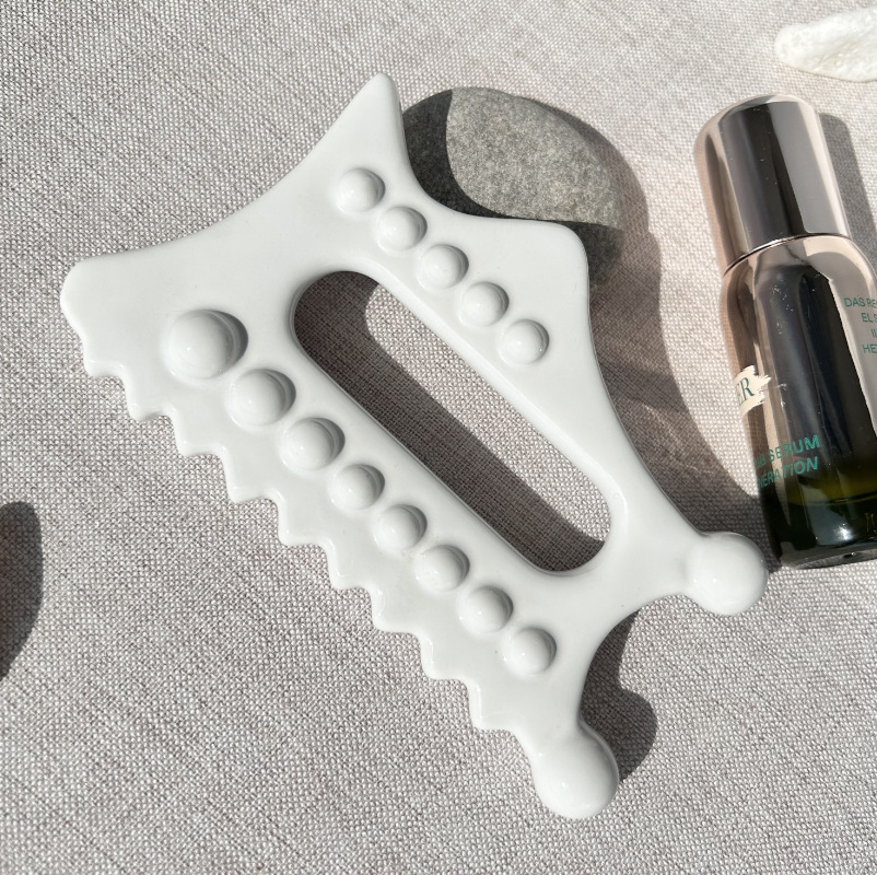 Strumento di massaggio portatile in ceramica Gua Sha Massaggiatori il corpo Bordo raschiante Guasha Lifting del viso Bellezza Salute Rafforzare la cura della pelle