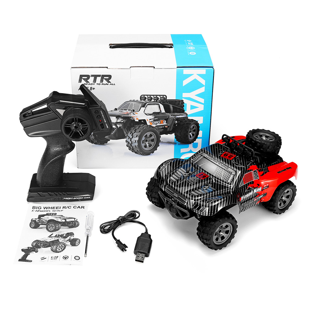 RC Racewagen 1/18 2.4GHz 4WD RC Auto Vrachtwagens 48 km/u Hoge Snelheid RTR RC Racing Off-Road drift Auto Klimmen Auto voor kinderen speelgoed cadeau