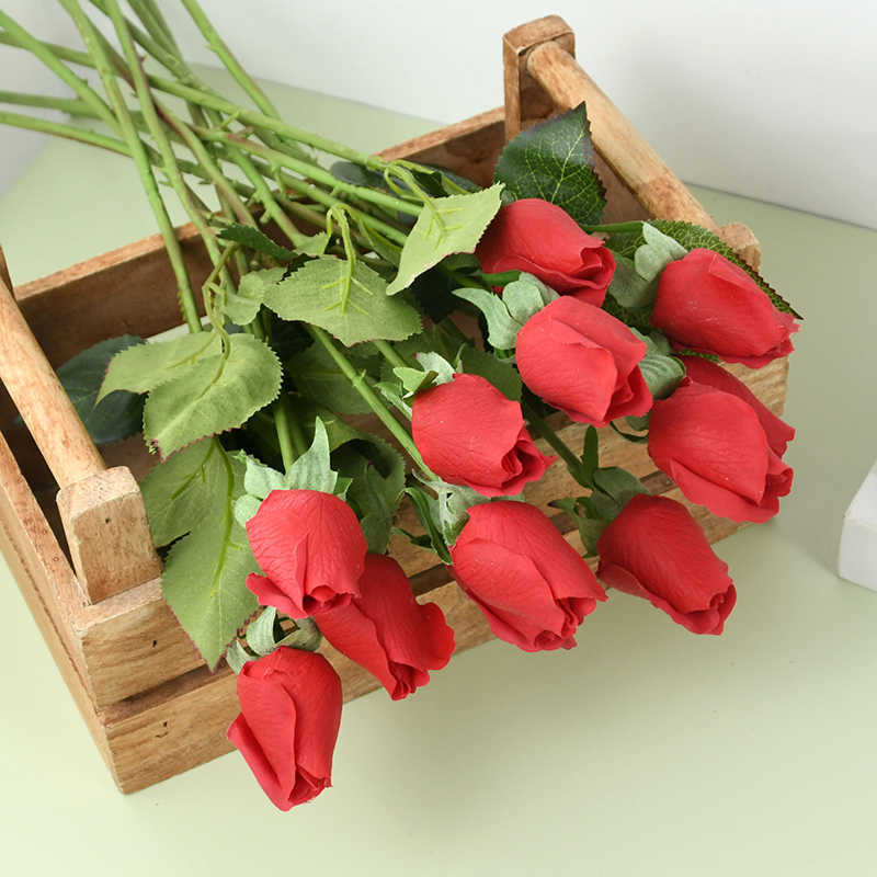 NYA 5st 45 cm Artificial Rose Flower Home Garden Decoration Real Touch Fake Flowers Diy Wedding Bride Bouquet Valentine's Day Gift