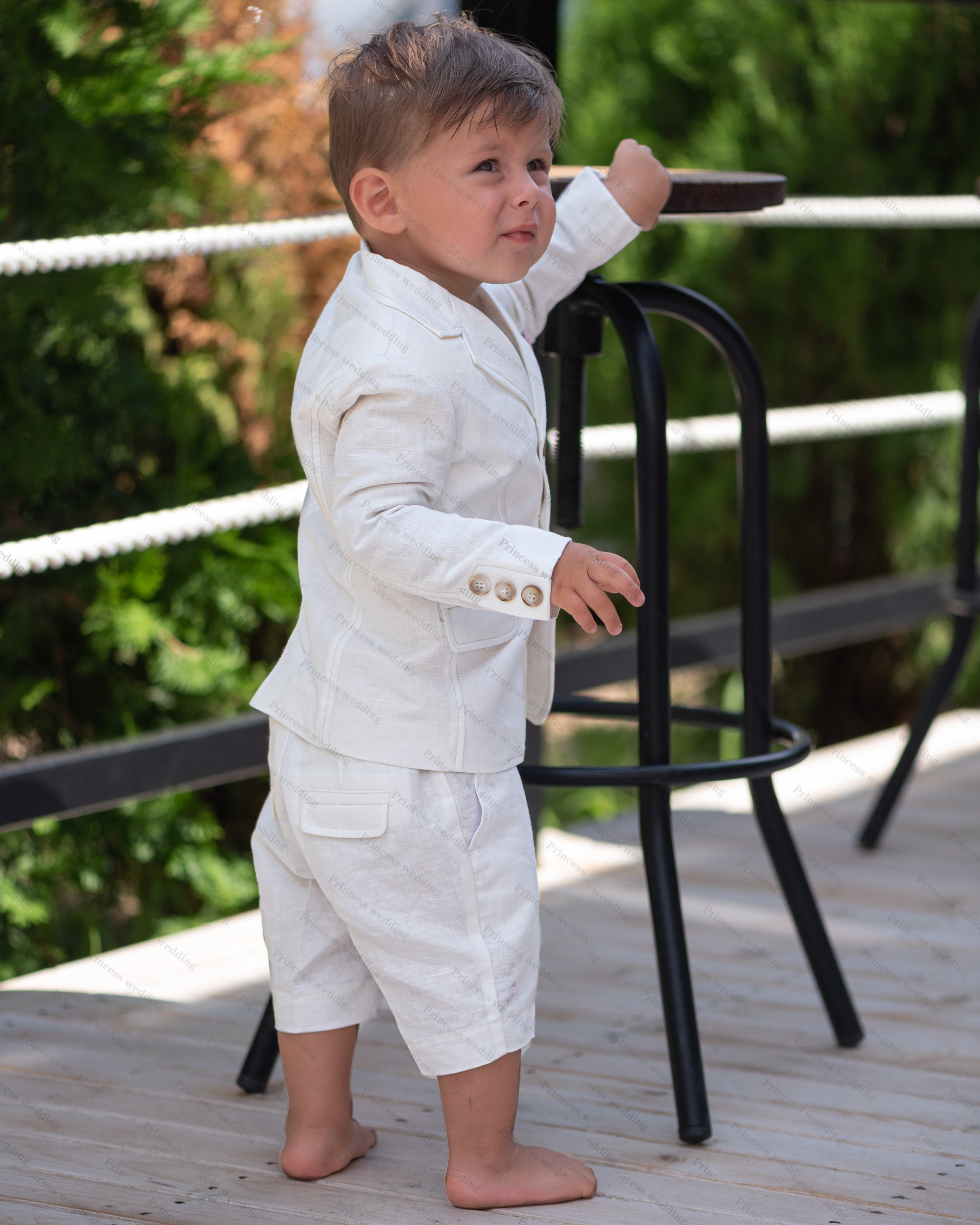 Blazer infantil para bebês meninos verão curto jantar smoking para crianças pequenas festa de casamento baile de formatura roupas de aniversário 2 peças jaqueta + calça