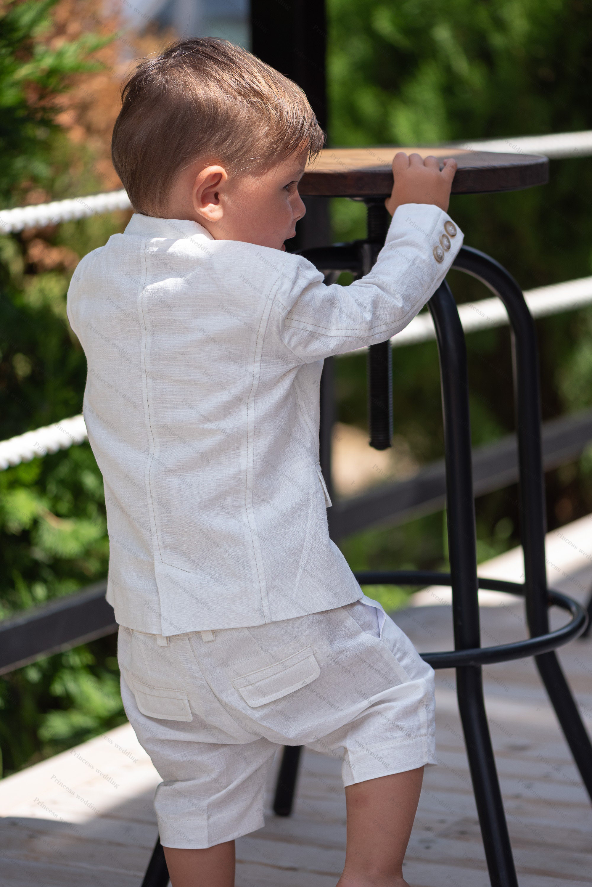 Kid Blazer for Baby Boys Summer Krótki obiad smoking na małe dzieci przyjęcie weselne PROM BRODIN NARODZONY 2 sztuki kurtka+spodnie