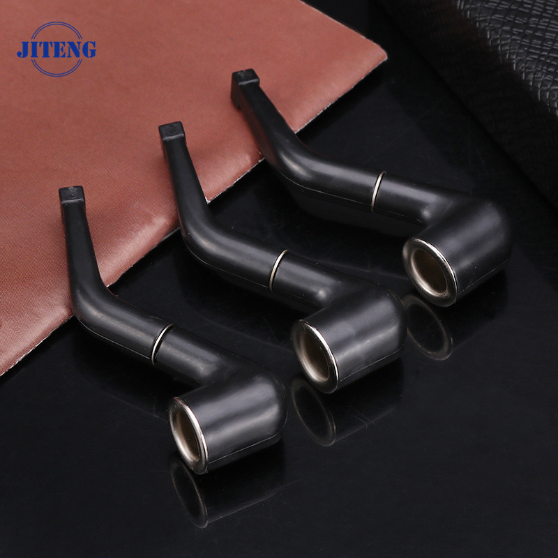 Smoking Pipes Small pipe and cigarette holder plastic black portable iron pot and cigarette bag for men