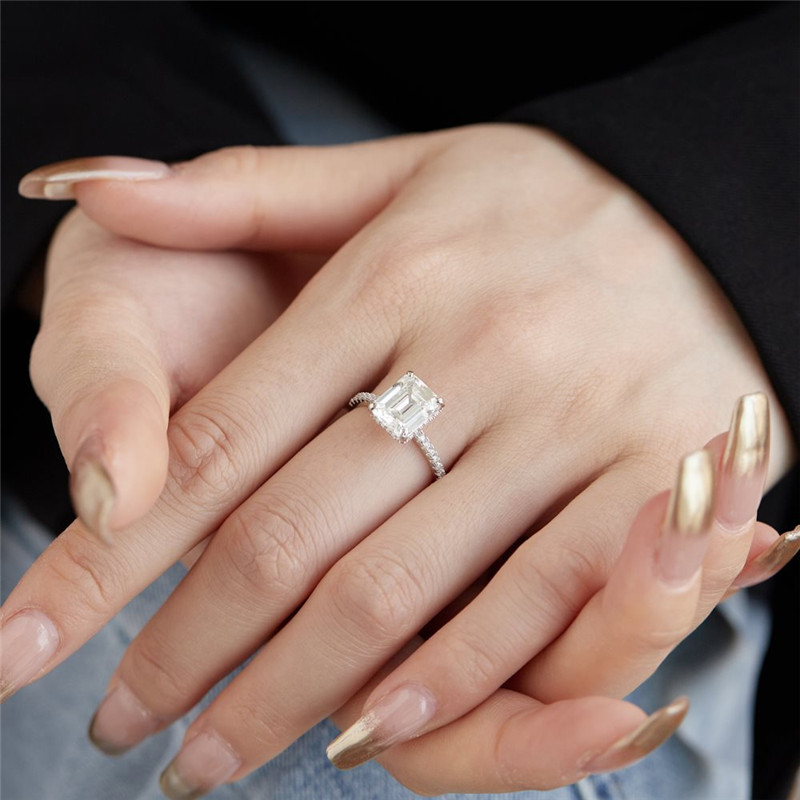 4 Karat smaragdblauer Diamant S925 Sterling Silber Ring Designer für Frau 5A Kubikzirkonia Liebe Verlobung Eheringe Damen Luxusschmuck Geschenkbox Größe 5–9