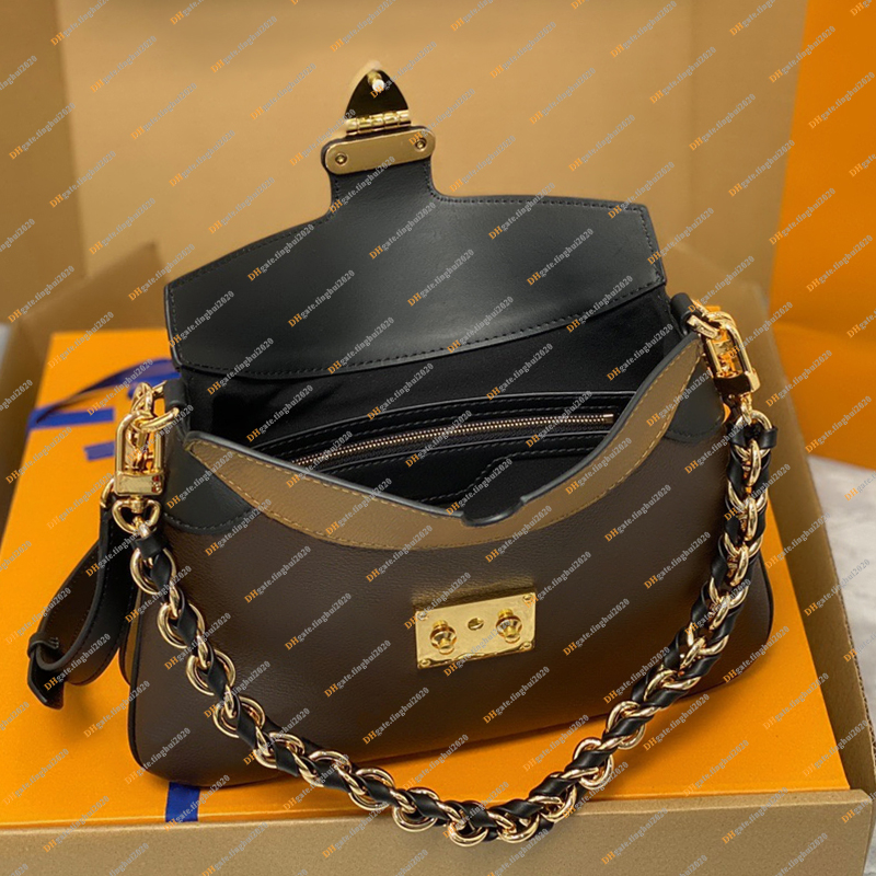 숙녀 패션 캐주얼 디자인 럭셔리 트윈니 가방 숄더백 크로스 바디 토트 핸드백 탑 미러 품질 M46659 파우치 지갑