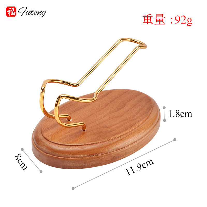 Smoking Pipes Solid wood single multi-position pipe holder creative cigarette display rack in stock cherry wood golden edge pipe holder