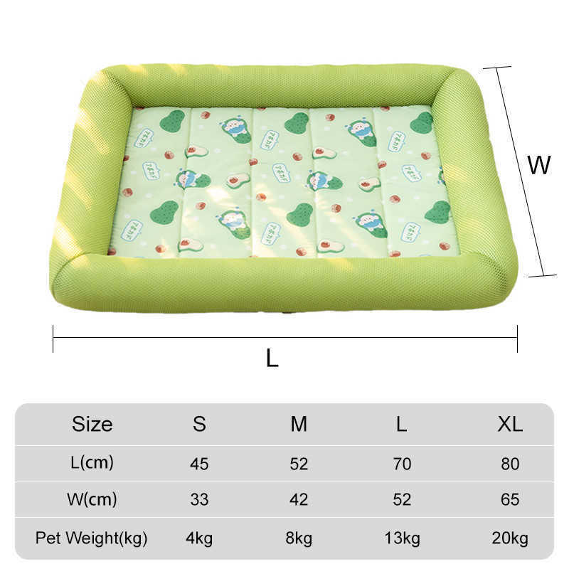 Nouveau S-XL été refroidissement Pet chien tapis glace Pad dormir tapis carrés pour chiens chats chenil Top qualité Cool froid lit en soie