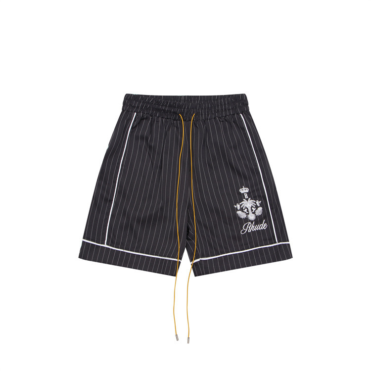 shorts rhude shorts masculinos shorts masculinos de grife calças de banho shorts de praia com cordão apertados shorts leves soltos masculinos bordados micro label hip-hop calças Stretch