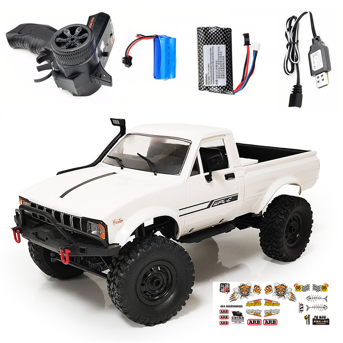 Büyük Boyut 1/16 2.4G 4WD DIY Paletli Kamyon RC Araba Kiti Off-Road Drift Tırmanma Aracı Oyuncakları Hediyeler Tam Orantılı Kontrol Rtr Araba