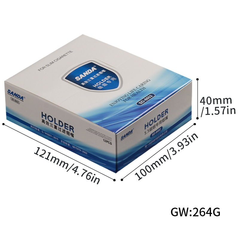 Sigara Boruları Tek Kullanımlık Üçlü Mıknatıs Filtresi 5.5mm Erkek ve Kadın İnce Duman Aixi Sigara Tutucu 120 Tek Kullanımlık Tip