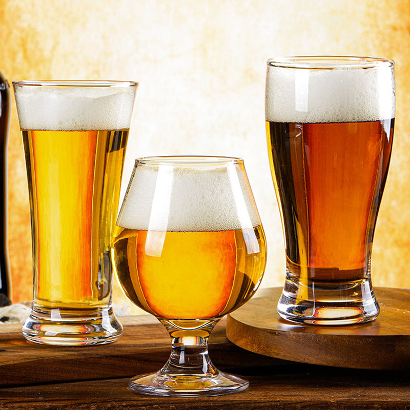 Verres à bière classiques pour hommes Verre à bière artisanale Verrerie solide Tasse à bière Cadeaux de bière