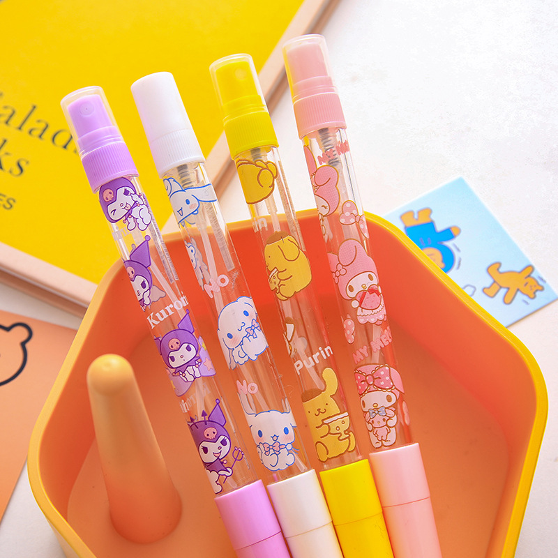 Cute Melody Print Student Black Gel Pen With Perfume spray Bottle Smooth Writing Supplies 0.38mm Stationery School Supplies