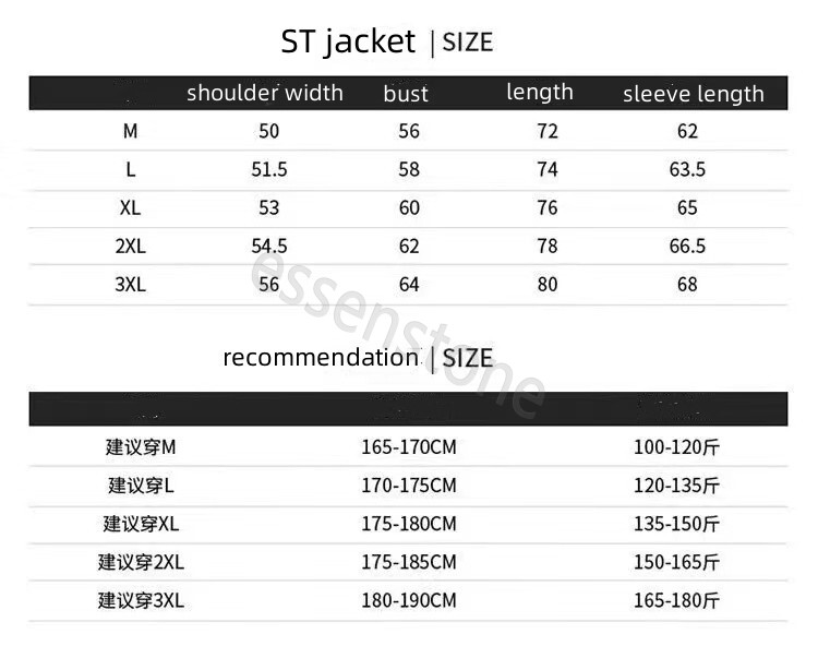 Designer stones pocket jackets long sleeve zipper Badges men tshirt casual coat windbreaker embrodiery autumn coats stones islandS jacket Asian size m-3xl