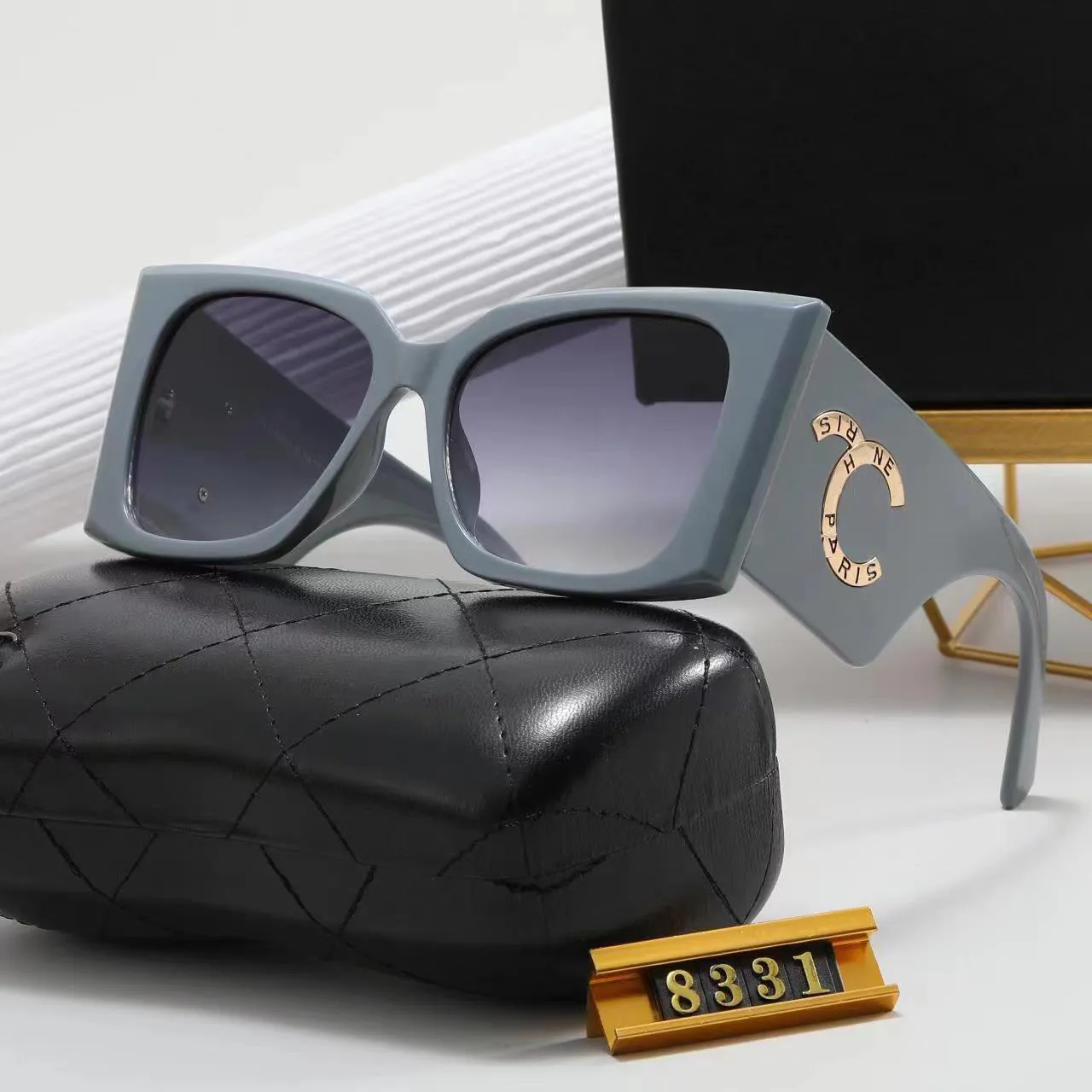 Fashion Accessories designer sunglasses for women luxury glasses popular letter sunglasses women eyeglasses fashion Metal Sun Glasses with box