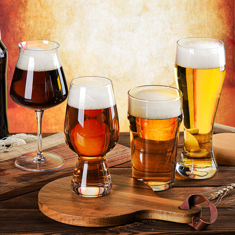 Verres à bière classiques pour hommes Verre à bière artisanale Verrerie solide Tasse à bière Cadeaux de bière