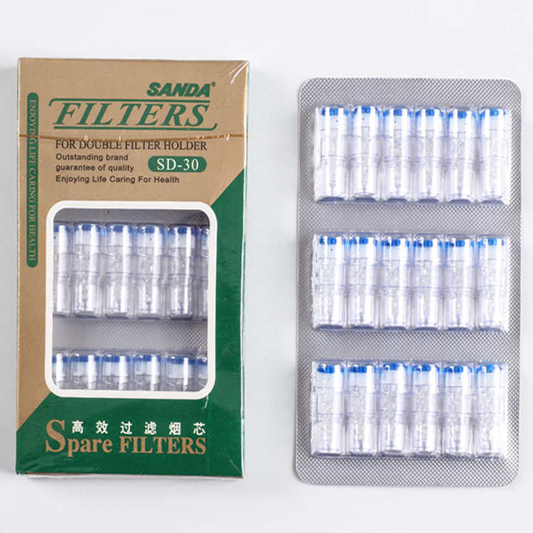 Pipe fumatori Elemento filtrante a doppio filtro sigarette utilizzato insieme al portasigarette