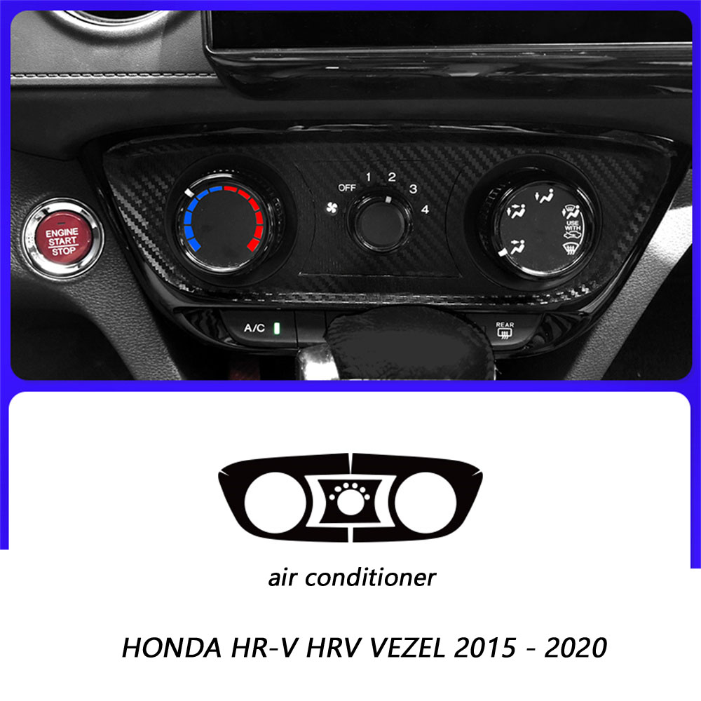 Pour HONDA HR-V HRV VEZEL 2015-20 autocollants de voiture auto-adhésifs en Fiber de carbone vinyle autocollants et décalcomanies de voiture accessoires de style de voiture