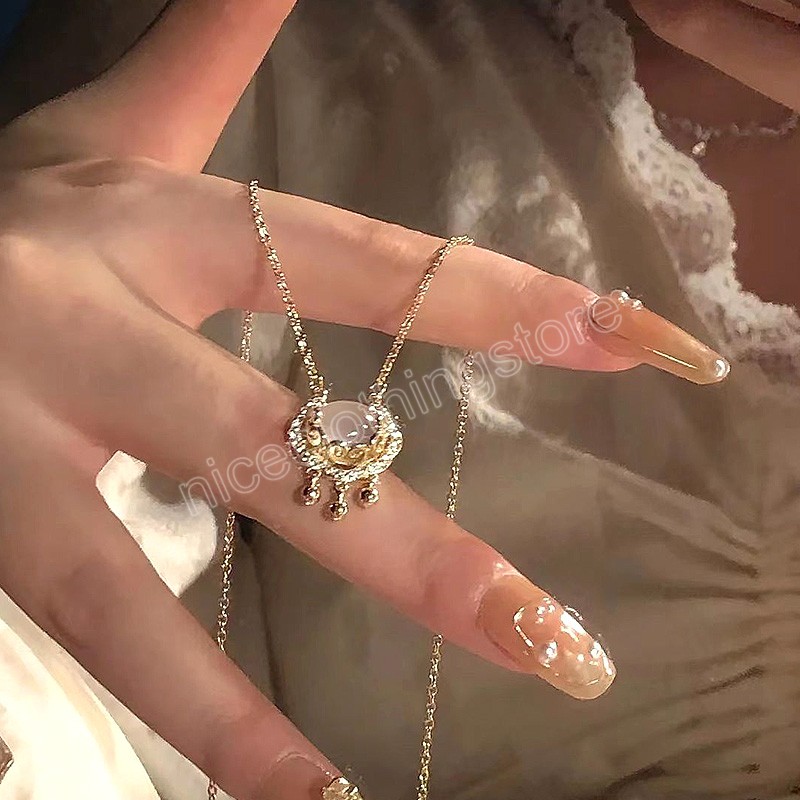 Lucky Lock Anhänger Halsketten für Frauen Hochzeit Schmuck Silber Farbe Winzige Ketten Halsband Weiblichen Schlüsselbein Kragen Schmuck