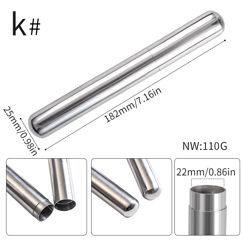 Smoking Pipes Stainless steel cigar moisturizing tube, single portable cigar tube