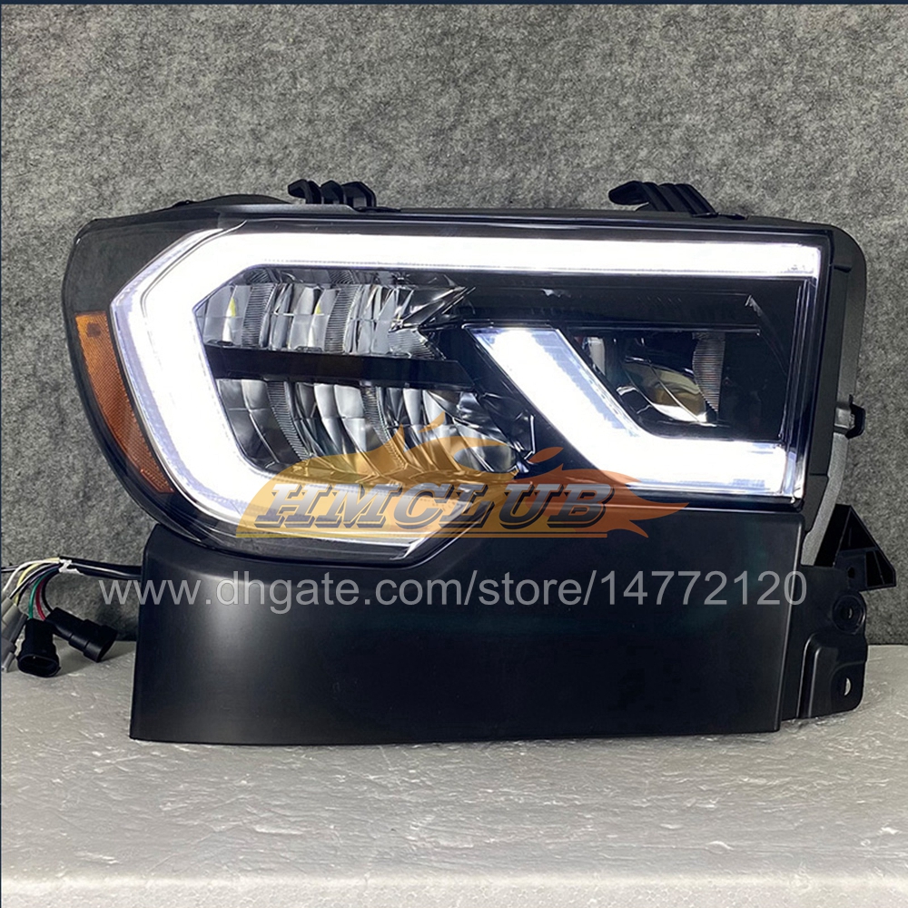 Lâmpada principal do carro para toyota tundra 2007-2013 anos led head light sequoia 2008-2018 com indicador sequencial 2007 2008 2009 2010 2011 2012 2013 farol sinal de volta