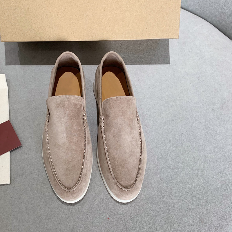 Loafers dames platte schoenen ontwerper luxe vrijetijdsschoenen heren sportschoenen LP merklogo Mocasines comfortabele wandelschoenen