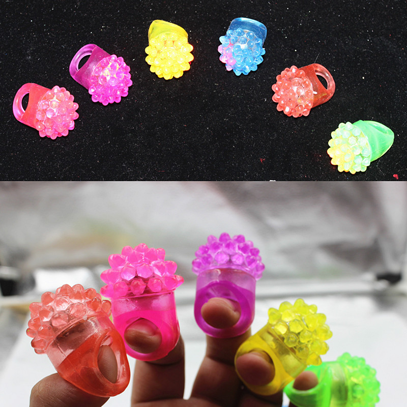 500 st blinkande bubbelring rave party blinkande mjuk gelé glöd cool led ljus upp finger ledande lampor dh084