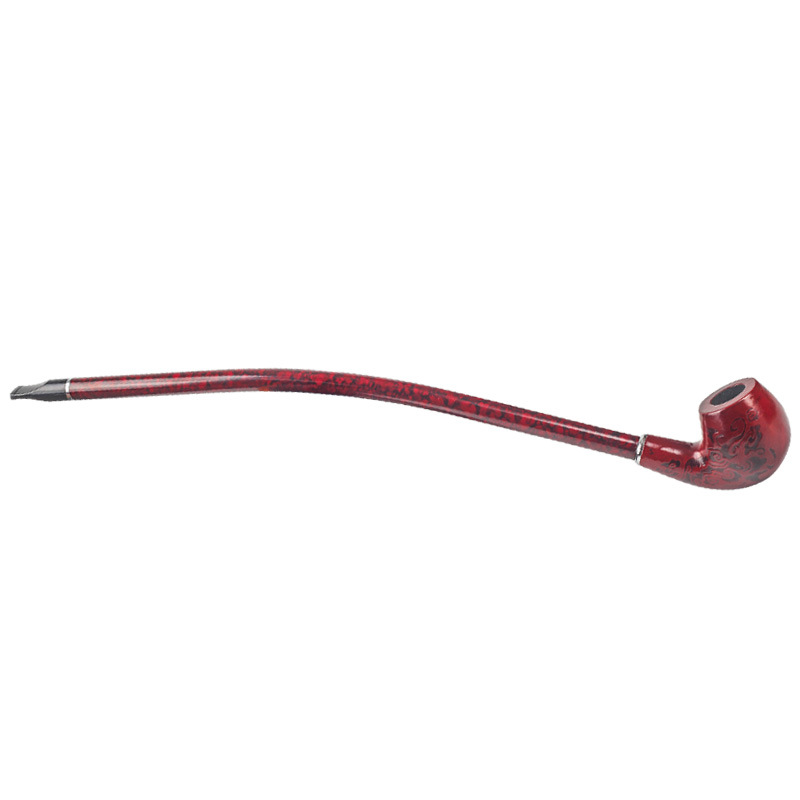 Smoking Pipes Red solid wood 41cm extended filter pipe