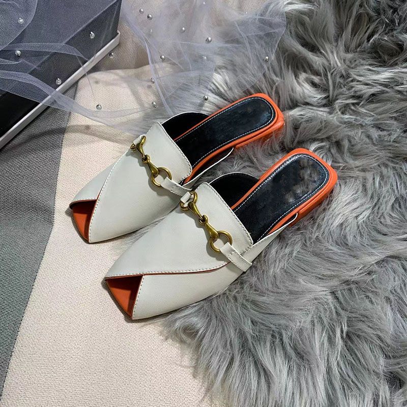 sandlas vrouwen sliipers retro vierkante neus schoenen hoge hakken vis mond dikke hakken damesschoenen mode slippers met doos