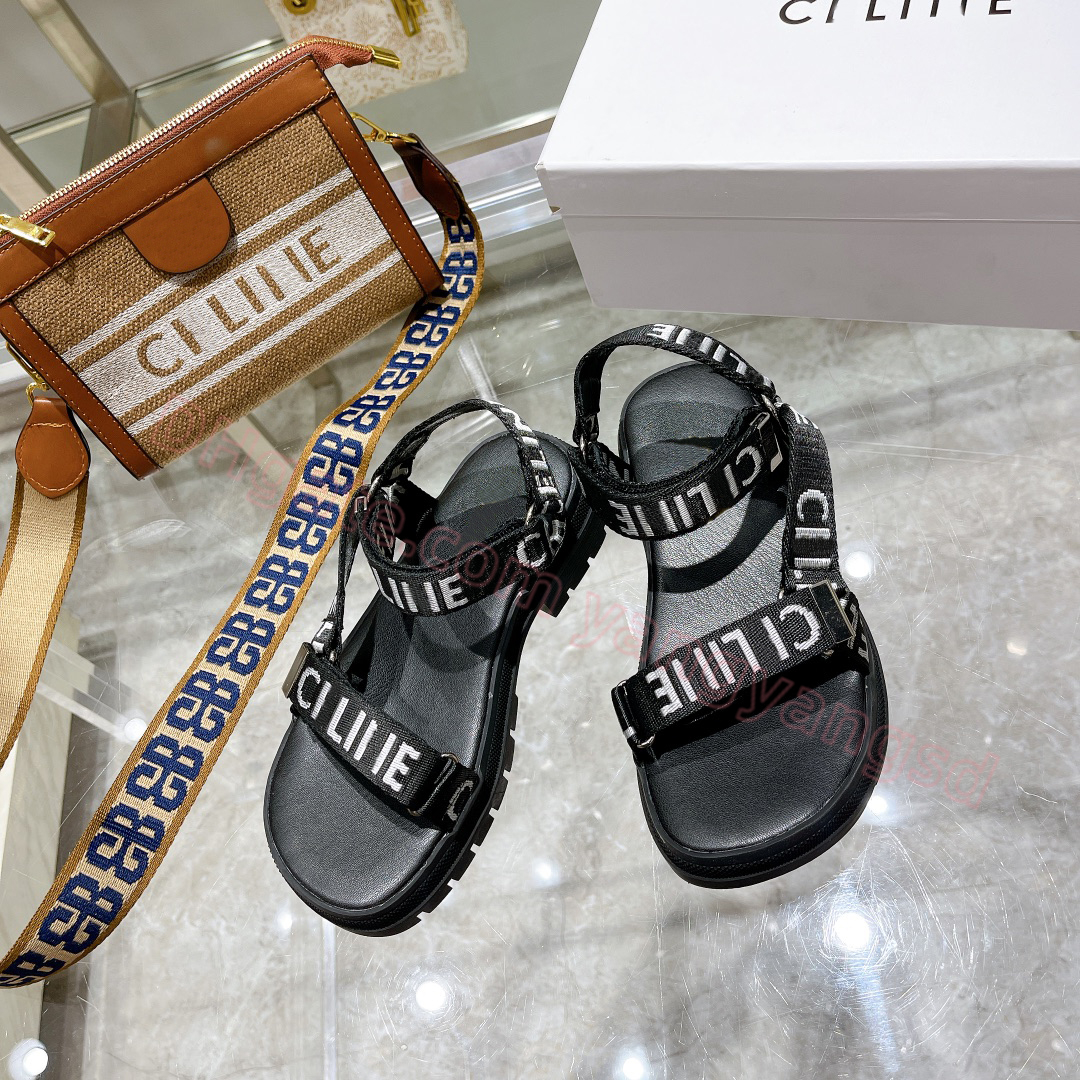 High quality Designer Sandals Slides LEO strappy sandals calfskin Nylon straps factory footwear Slippers men womens Luxury sandals slides adjustable straps shoes