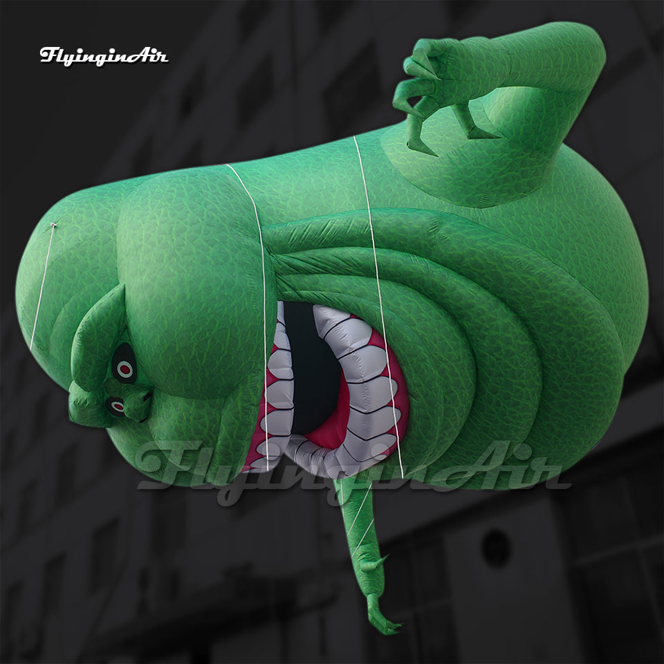 Amazing Funny Giant Inflatable Ghostbusters Slimer Ghost Halloween Character Air Blow Up Green Monster For Yard Decoration