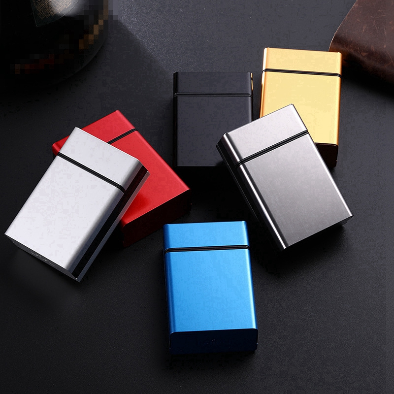 Fumer Coloré En Aluminium En Plastique Étui À Cigarettes Portable Conception Innovante Boîte De Rangement De Tabac Aux Herbes Sèches Logement Exclusif Couverture À Rabat Étanche À L'humidité Stash Case