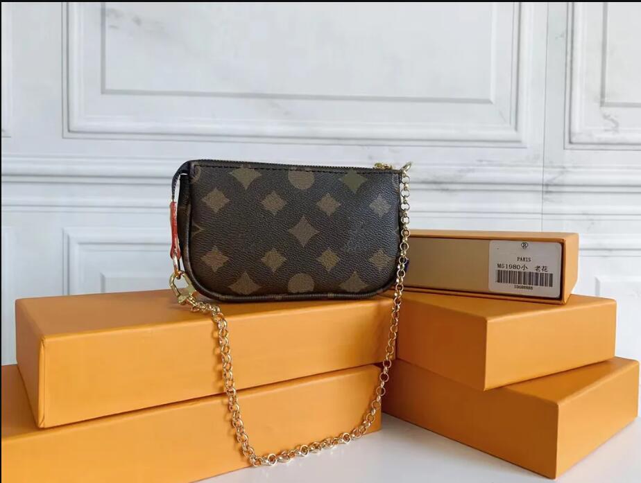 7A Adele Wallet Clutch Bags MINI POCHETTE ACCESSOIRES Iconic Fashion Womens Pouch Clutch Zippy Chain Wallet Monedero Phone Sling Bag mini Size bag with Original box