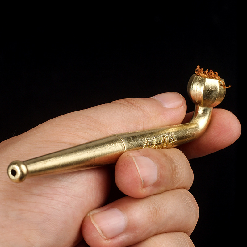 Pipes à fumer Petite tige de cigarette en cuivre 6,5 mm Porte-cigarette moyen, tuyau à double usage pour tabac coupé
