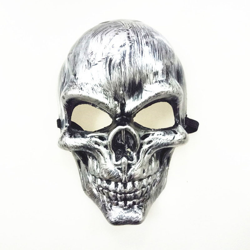 Cadılar Bayramı Yetişkinleri Kafatası Maskesi Plastik Hayalet Korku Maskesi Altın Gümüş Kafatası Yüz Maskeleri Unisex Cadılar Bayramı Masquerade Parti Maskeleri Prop