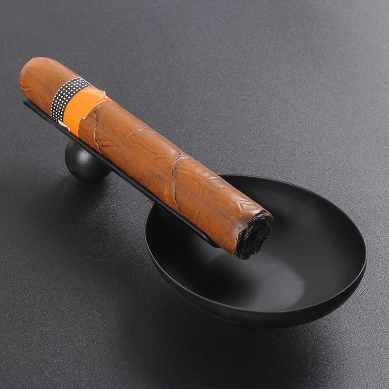Smoking Pipes Stainless steel cigar Ashtray Portable metal European spoon cigar tool Cuban cigar accessories cigar holder