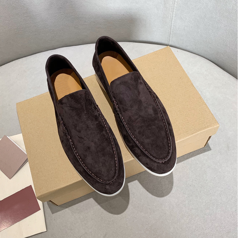Loafers dames platte schoenen ontwerper luxe vrijetijdsschoenen heren sportschoenen LP merklogo Mocasines comfortabele wandelschoenen