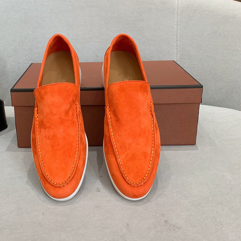 Loafers dames platte schoenen ontwerper luxe vrijetijdsschoenen heren sportschoenen LP merklogo Mocasines comfortabele wandelschoenen