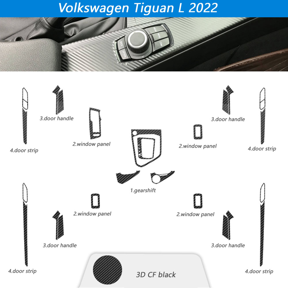 Для Volkswagen Tiguan L 2010-2022 Самостоятельные автомобильные наклейки с виниловыми наклейками из углеродного волокна и аксессуары для стиля автомобилей