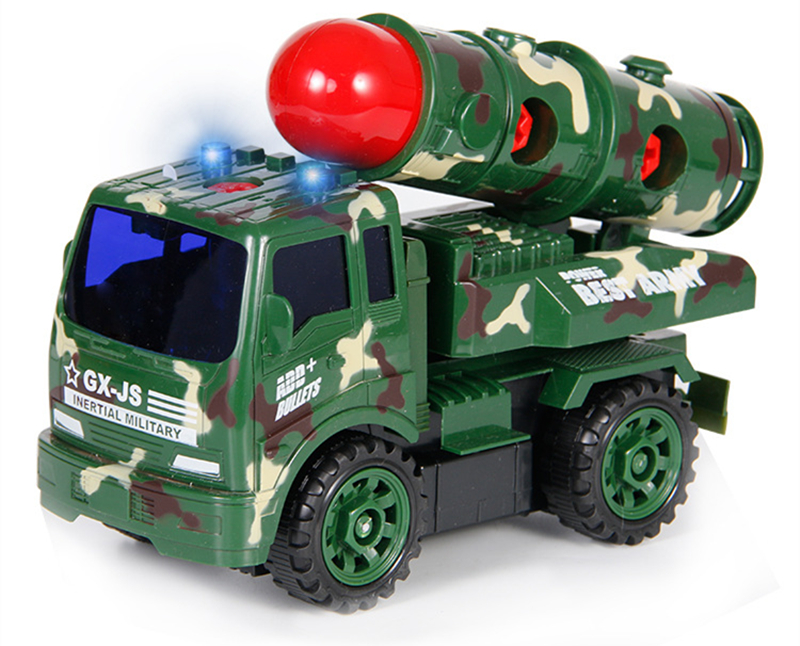 DIY Militärmodell Fordon Rocket Launcher Toy ICBM Launch Fordon Kids Assembly Toys Education Blocks Toy Children Gifts