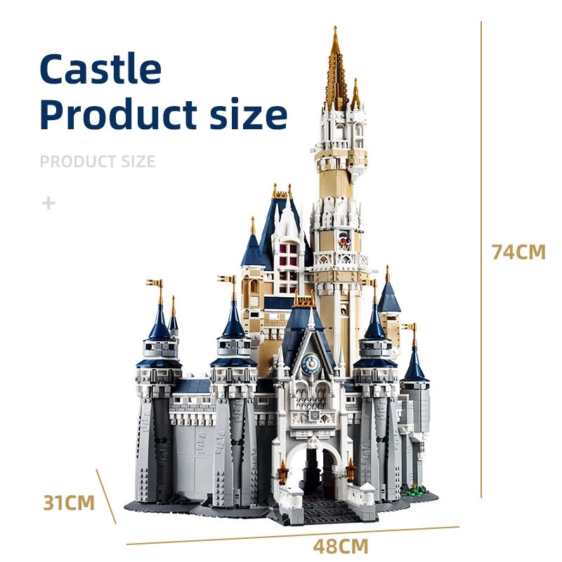 W magazynie 6005 Bloków konstrukcyjnych 71040 Dziewczyna Model MOC Zamek Zamieszaj bloki budowlane zabawki świąteczne prezenty 16008