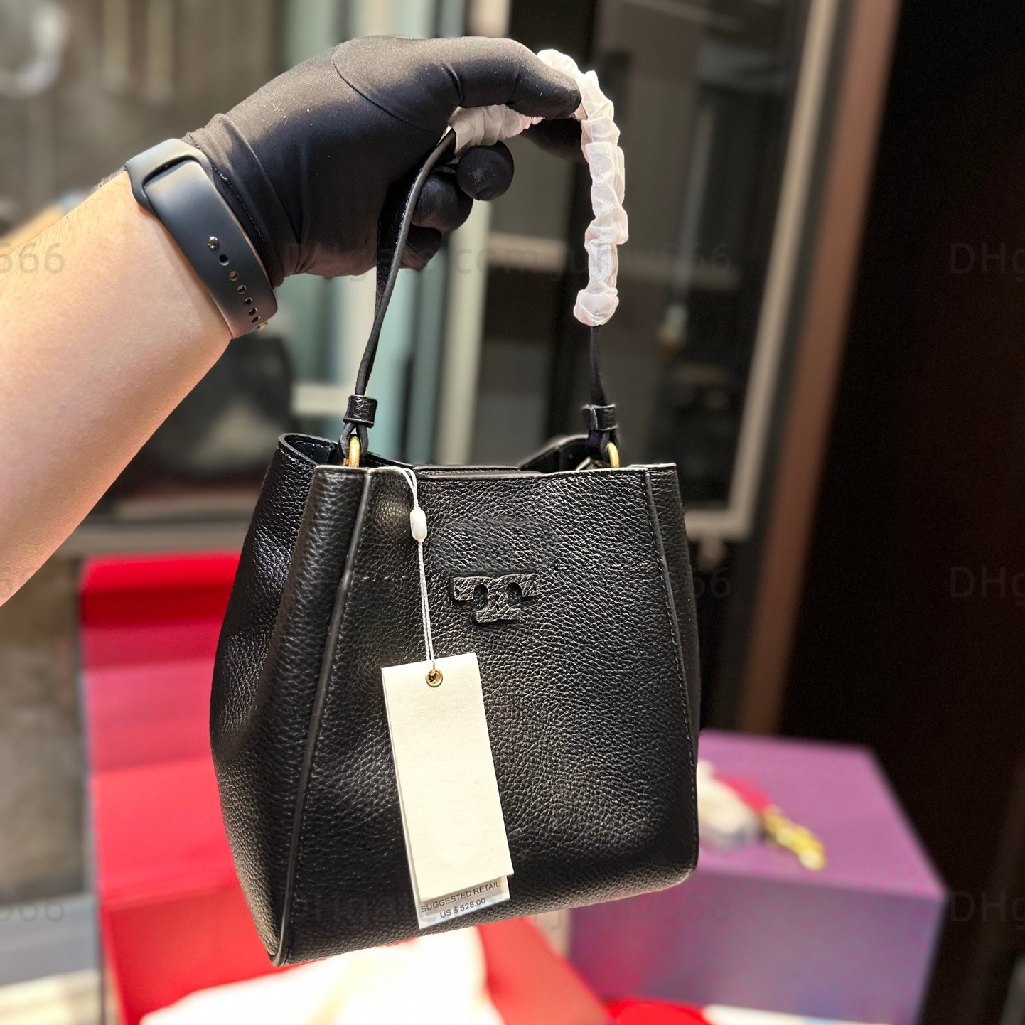 Women Tote Classical Evening Bag Plain Fashion Luxury Designer Chain Bucket Bag Drawstring Bag Interior Slot Pocket Cow Leather Crossbody Bag