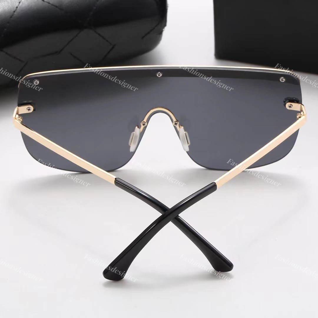 Frau Sonnenbrille Maske Sonnenbrille für Mann randlos Mode Buchstaben Designer Sonnenbrille Spiegel hohe Luxusbrille Outdoor Trend Net Promi Brille Großhandel