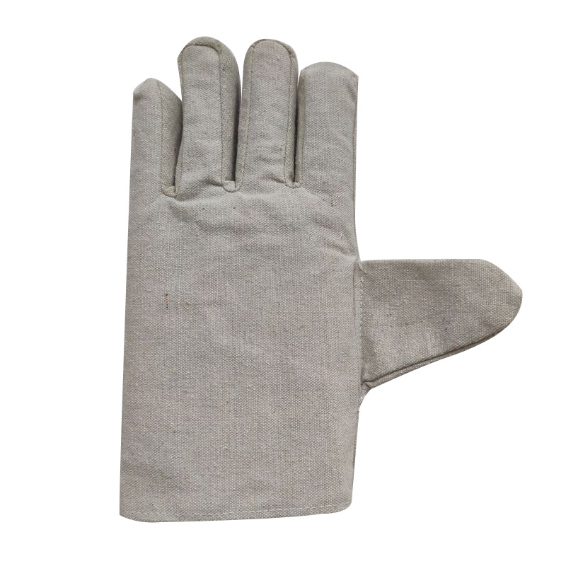 Factory direct sales wear-resistant welding construction workers' white armor single layer original cloth gloves