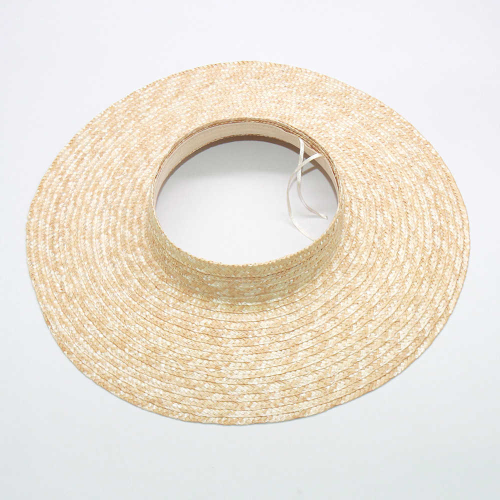 Sombreros de ala ancha Sombreros de sol redondos superiores vacíos de verano para mujeres Sombrero de paja de playa de ala ancha ancha elegante Gorras de Panamá casuales Gorra de protección UV SombreroSun bloque HKD230625