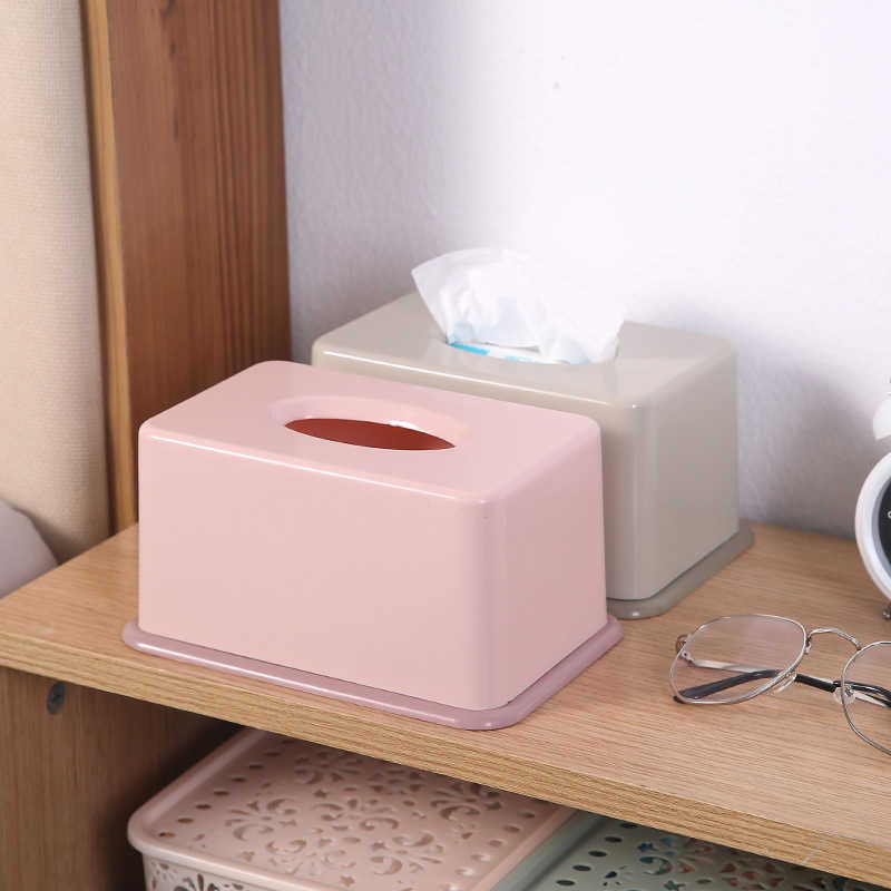Ny skrivbordsvävnadslåda hållare modern dammtät lättanvänd våtdukar dispenser hållare vävnad torkning behållare servett förvaring arrangör