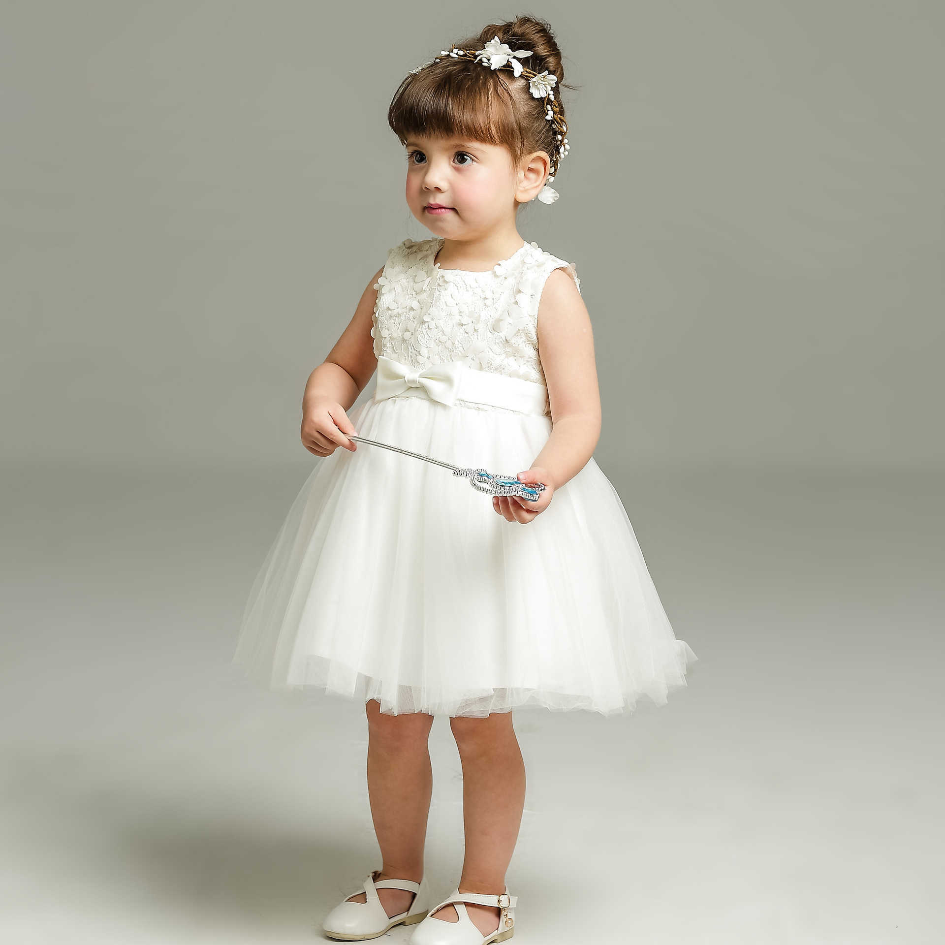 Baby Christening Gowns Dress Infant Birthday Dress Baptism Wear Baby Girl Clothes Summer Dresses Baby Girl Wedding White Dress L230625