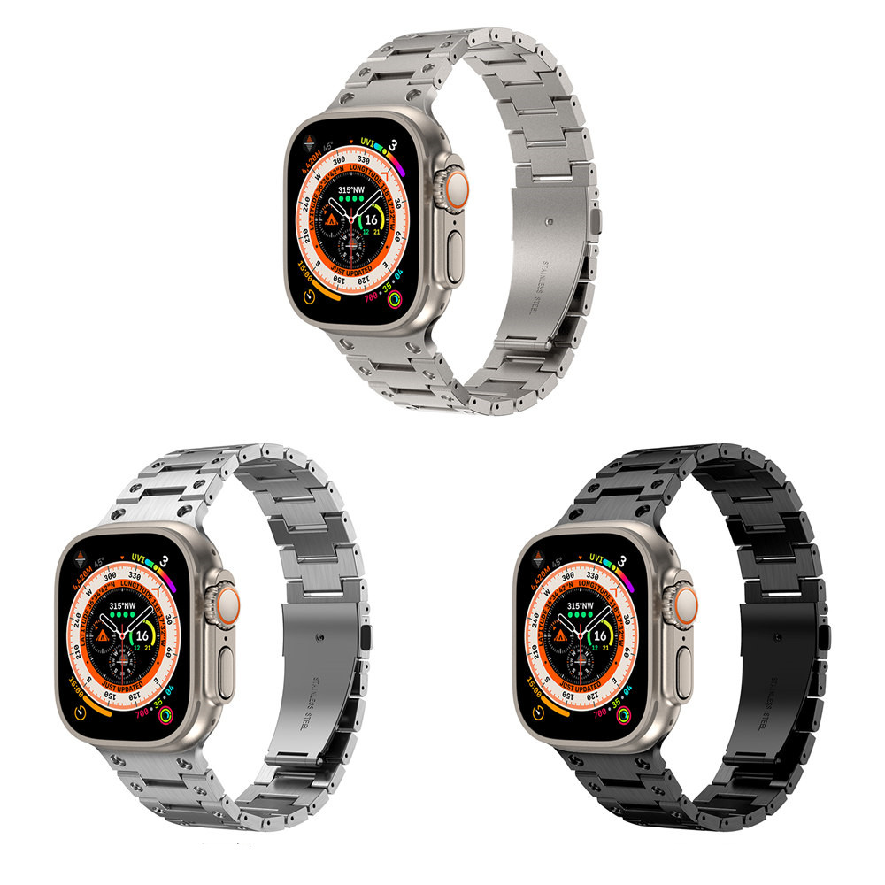 Premium rostfritt stål länkarmbandbandband för Apple Watch Ultra Series 8 7 6 5 4