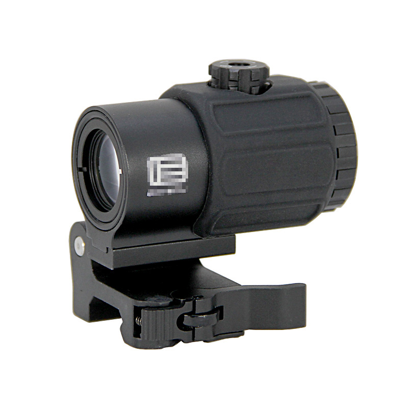 Taktisk G43 Magnifier Optics 3x Förstoring Omfattning med Switch to Side STS Snabbt löstagbart monteringsgevärsikt Fit Weaver Mil-STD-1913 Rail